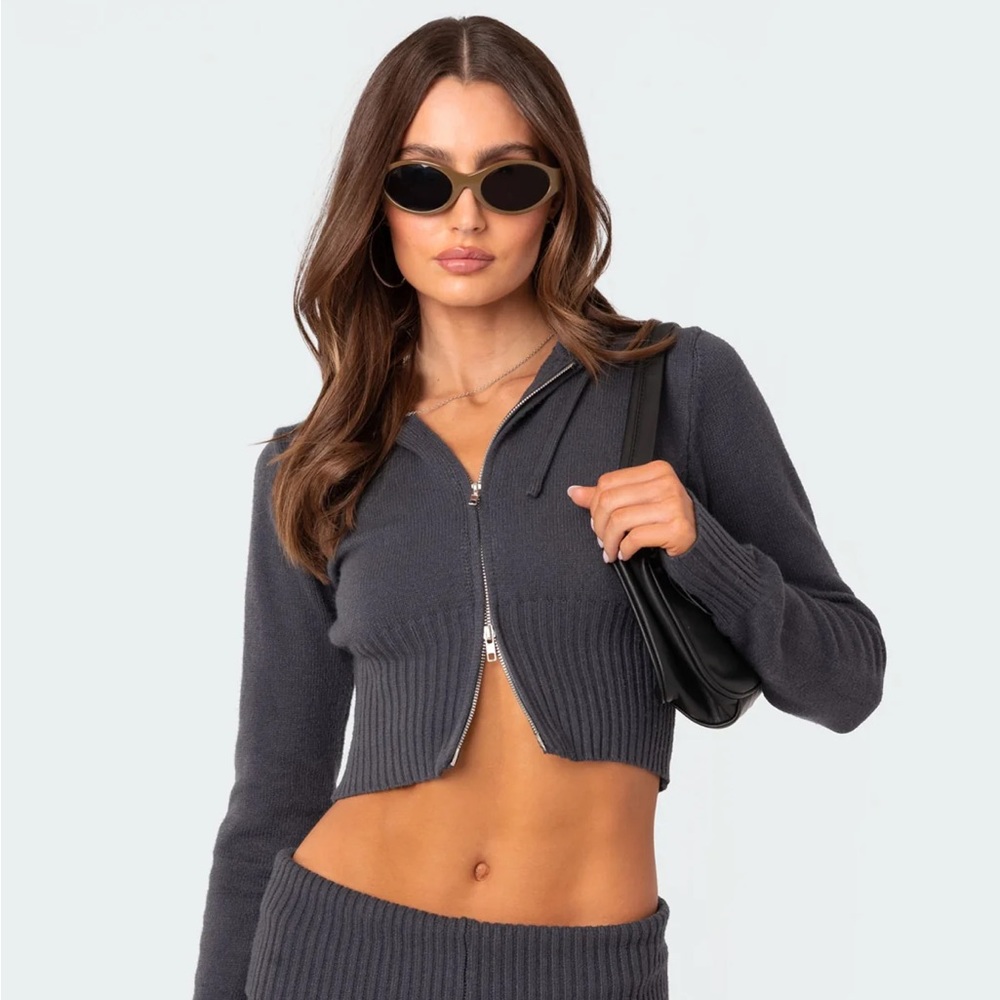 DESIREE KNITTED HOODED CARDIGAN